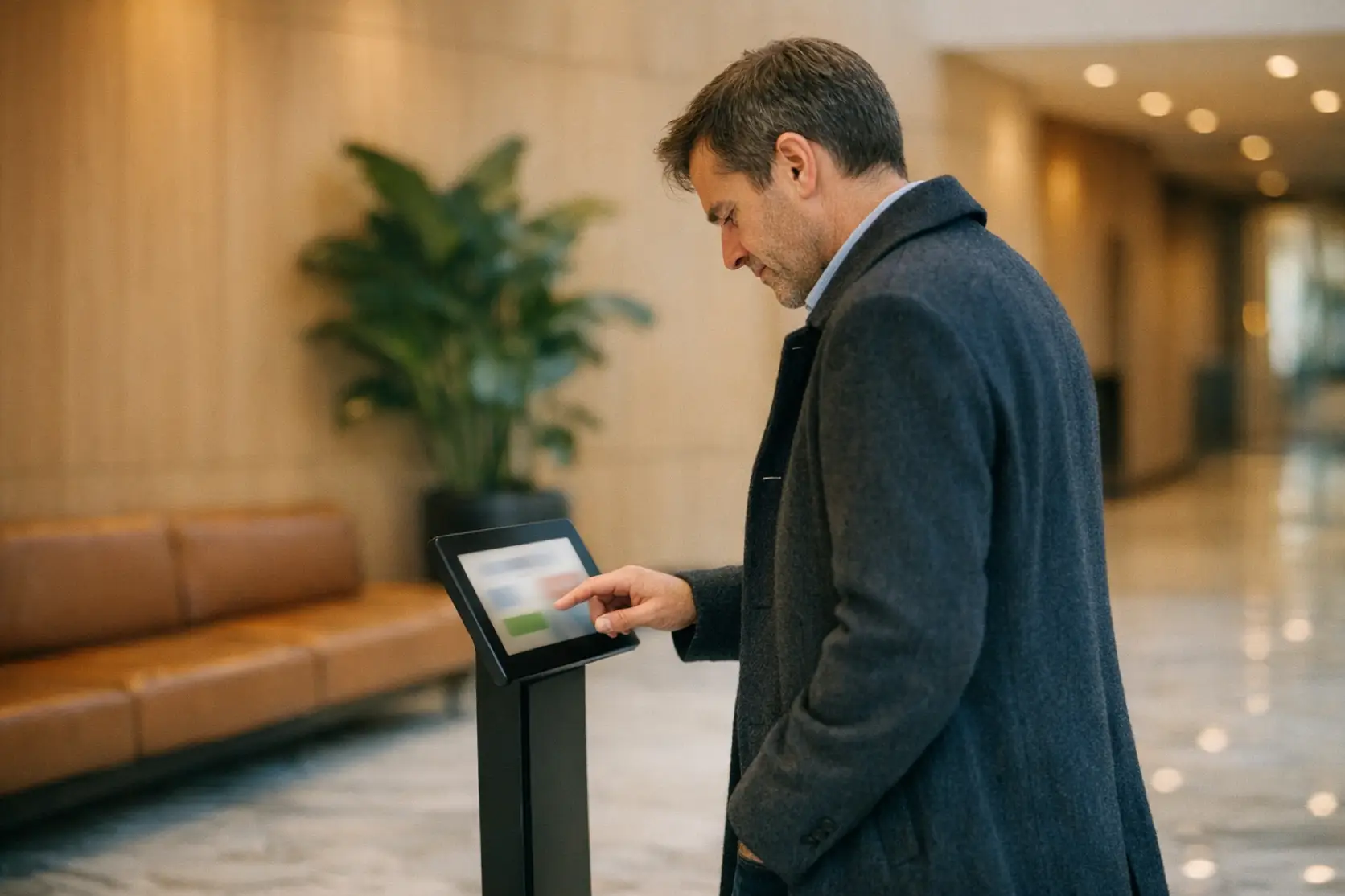 front desk without receptionist cover