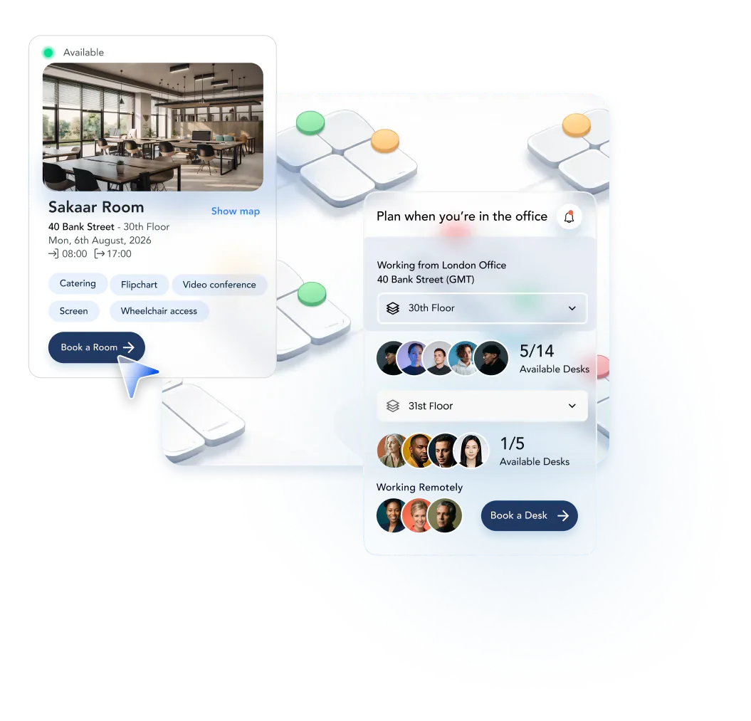 HybridHero workplace management platform dashboard