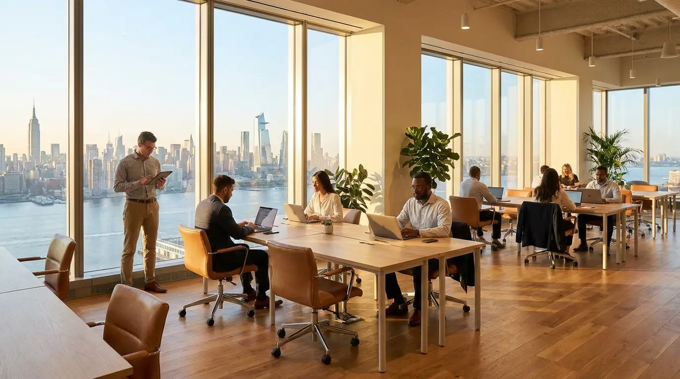 HybridHero hot desk booking running in a US enterprise office