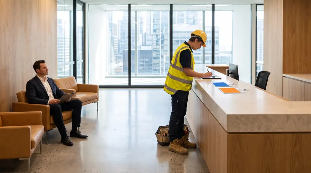visitor vs contractor reception 2026