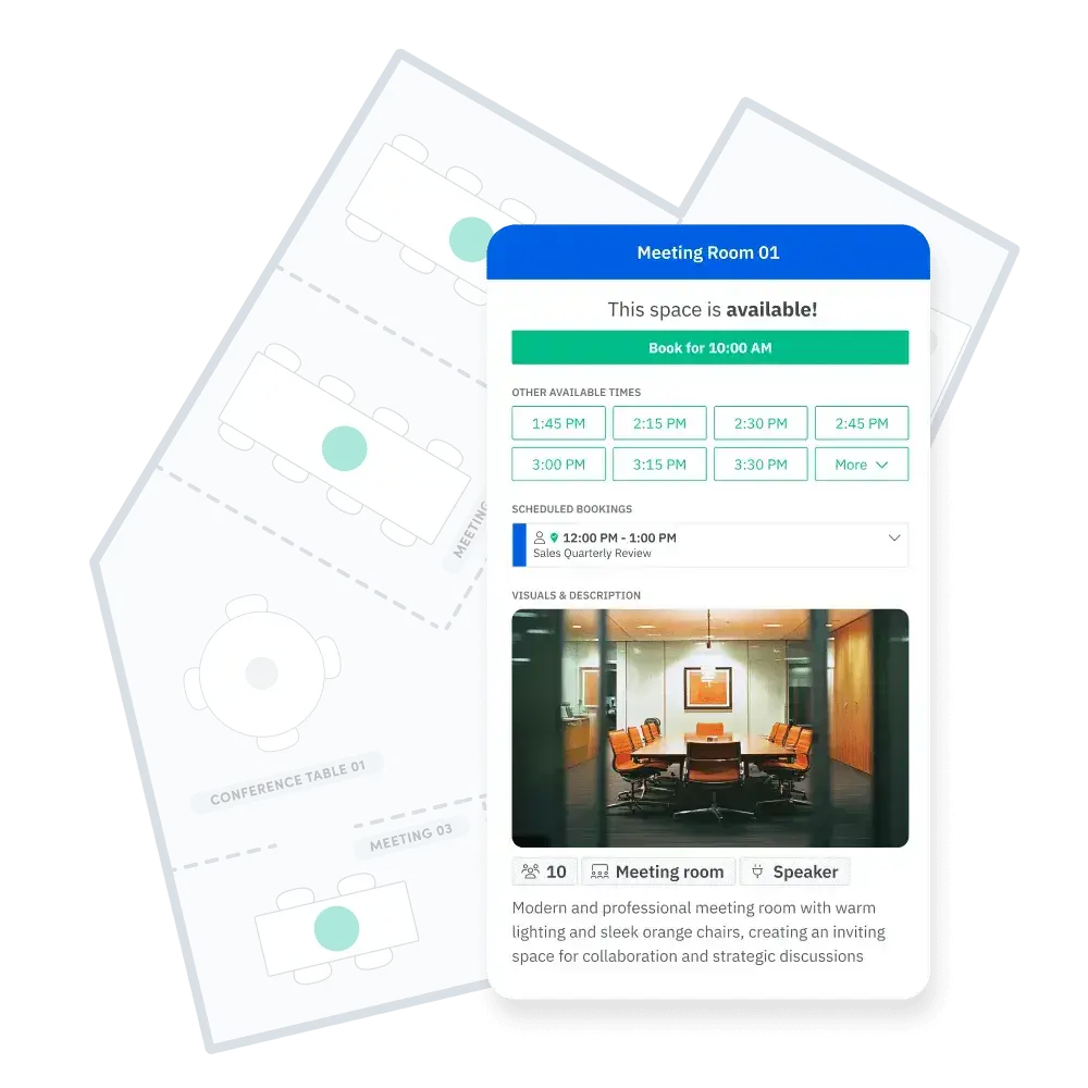 Skedda room booking system interface